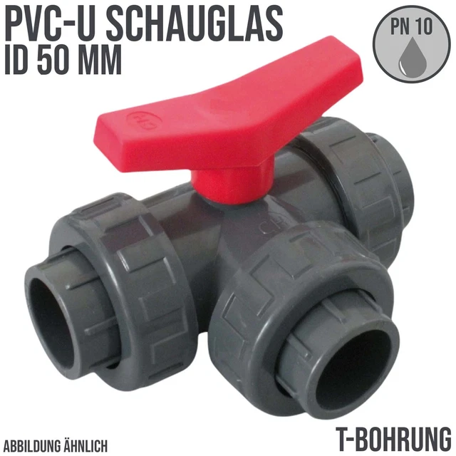 Well2wellness® Rubinetti A Sfera In PVC 50 Mm Con Attacco Biadesivo, Manico Rosso, Confezione Da 2 Pezzi - 2