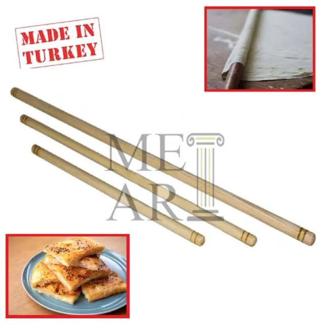 Traditional Turkish Italian Pasta Pizza Manti Wooden Dough Rolling Pin Oklava