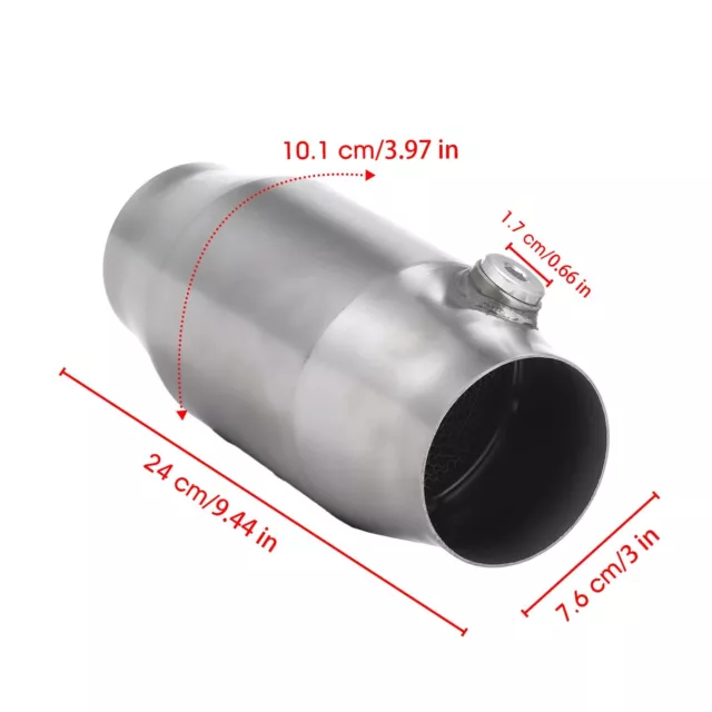 3" Inch Sports Cat Catalytic Converter Hi Flow 100 Cell Universal Stainless 2