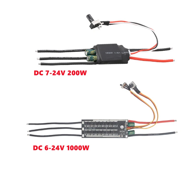 2 Pièces Contrôleur Moteur Brushless DC 6-24V 1000W - Pilote Hallless Puissant Pour Moteurs BLDC