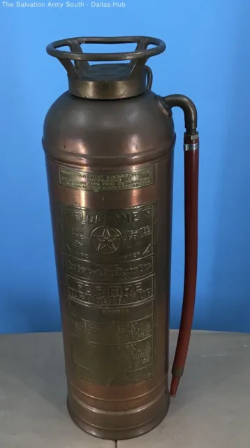 Antique Fire Extinguisher/Copper/Brass Floafome - Rare/Detroit