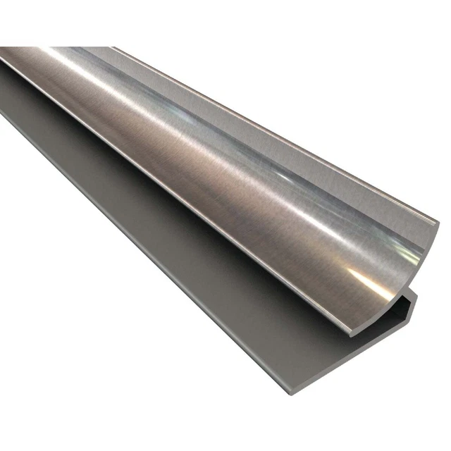 Fasado de 18 pulgadas Borde termoplástico para salpicadero de esquina interior, aluminio cepillado ACP