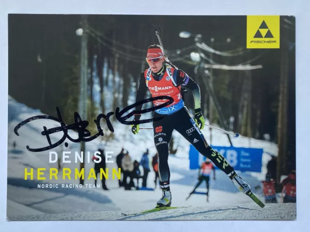 orig. Biathlon Autogrammkarte Denise Herrmann