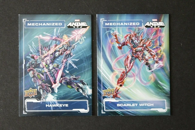 2020 Marvel Anime Mechanized Hawkeye # M-7 & Scarlet Witch # M-10  Peach Momoko