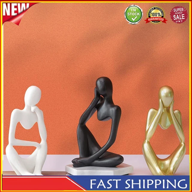 Resin Abstract Thinker Figurine Modern Miniature Office Desktop Sculpture