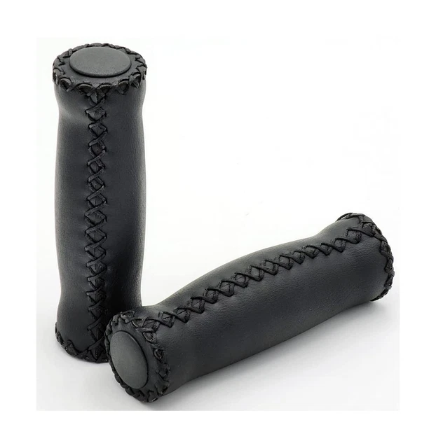 Velo Vinyl Leather Grips - Black, for 7/8" handle bars of beach cruiser bikes