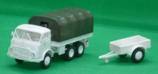 Camion Militaire Opel Blitz Torpedo Avec Remorque - Échelle HO 1/87 - Gollwitzer