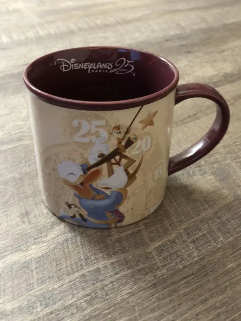 Disneyland Paris 25th Anniversary Discover the Stars Donald Duck Ceramic Mug