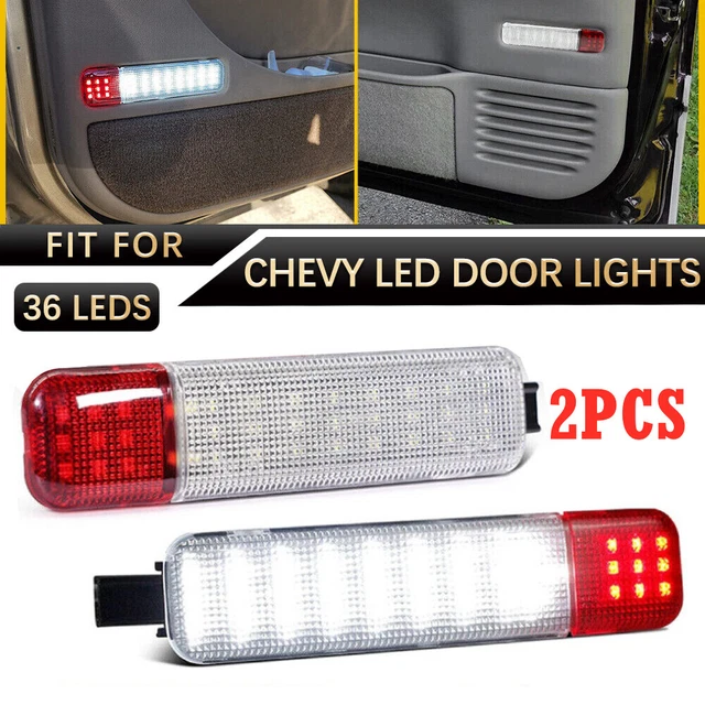 Pair LED Door Courtesy Light For Chevy Silverado Suburban Tahoe GMC Sierra Yukon