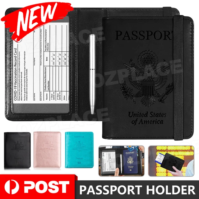 Slim Leather Travel Passport Wallet Holder RFID Blocking ID Card Case Cover