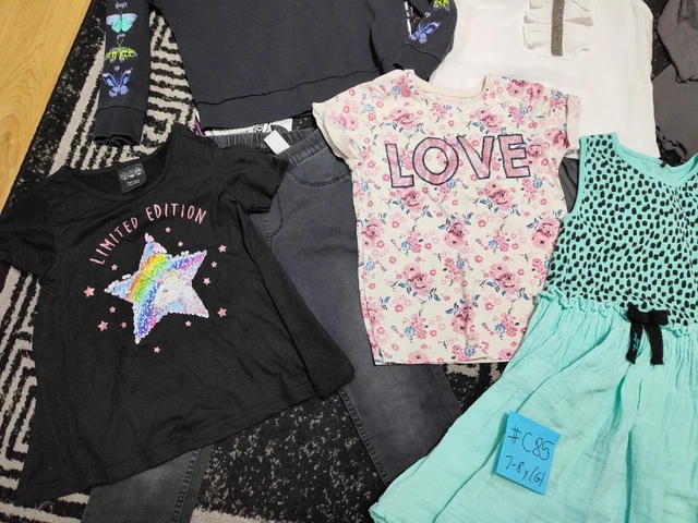 #C85 Enorme pacchetto di vestiti per ragazze 7-8 anni GEORGE NEXT PRIMARK M&S 5