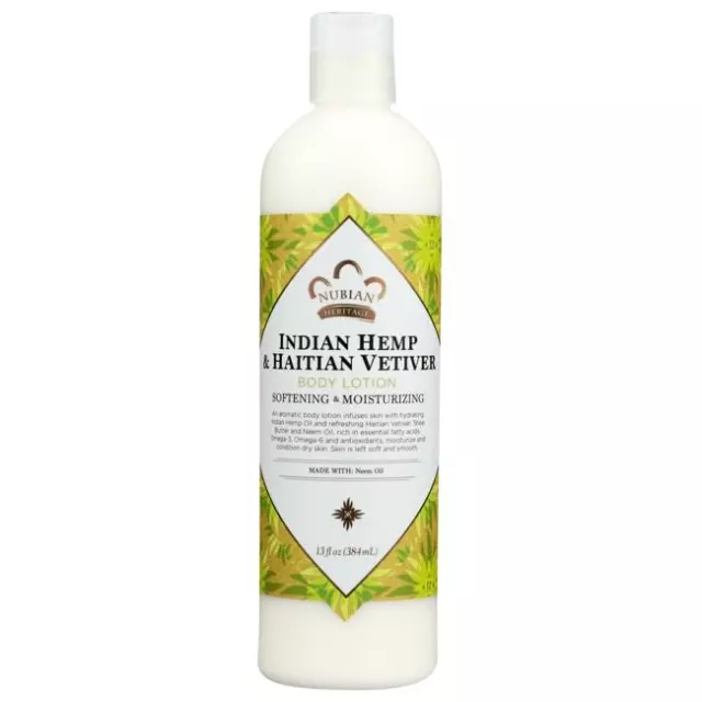 Nubian Heritage Indian Hemp & Haitian Vetiver Body Lotion 13 fl oz Lotion