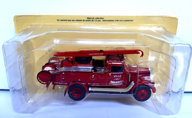 Le camion Berliet GBK 18 échelle pompiers de Paris miniature par Norev