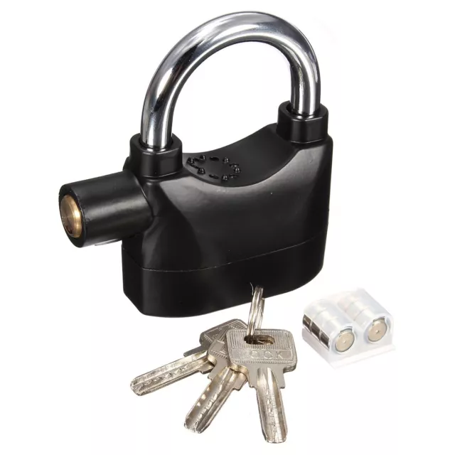 Motion Sensor Alarm Padlock Shed Garage Alarmed Heavy Duty Wireless Siren Lock