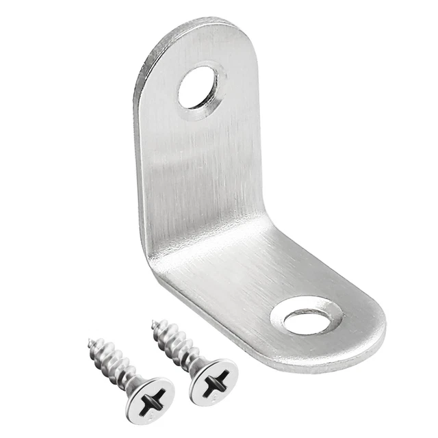Corner Brace Angle Bracket Fastener L Shape 30mmx30mmx15mm Stainless Steel 10pcs
