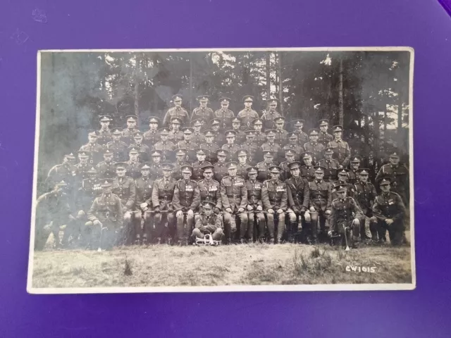 WW1 P.C. Large R.A. Group.Officers And Men With Lots Of Medals & Bugles .