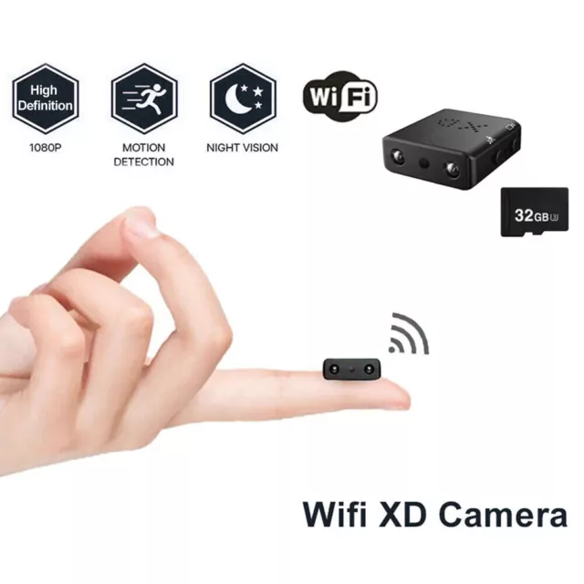 WIFI Mini Kamera Überwachungkamera 1080P Wlan Hid-den IR Camera Sp/ion Spycam 4K