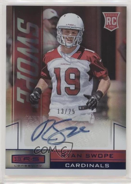 2013 Rookies & Stars Longevity Sapphire Signatures /25 Ryan Swope Rookie Auto RC