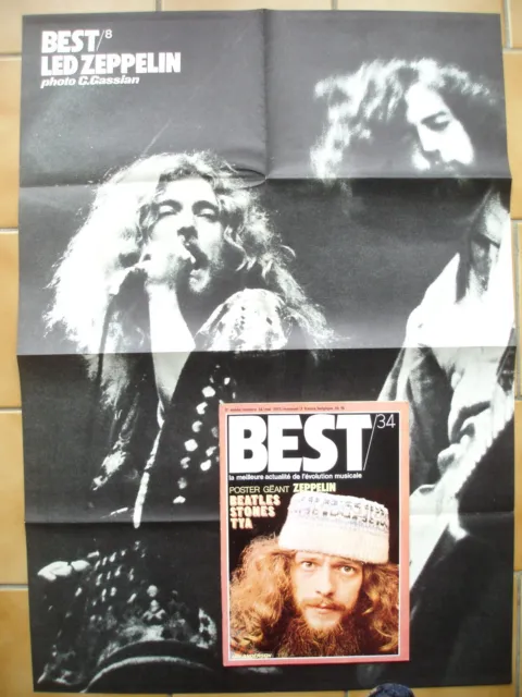 BEST N°34 poster neuf LED ZEPPELIN ROLLING STONES TEN YEARS AFTER BEATLES