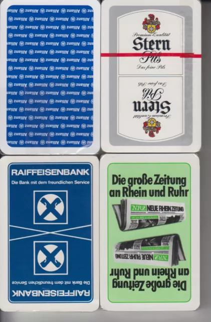 4 neue Werbe Skat Spiele,Franz.Farben,Stern Pils Bier, 3 x Folie +OV,P= € 1,60