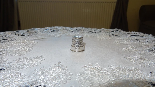 Silver Thimble hallmarked Maltese Cross antique -