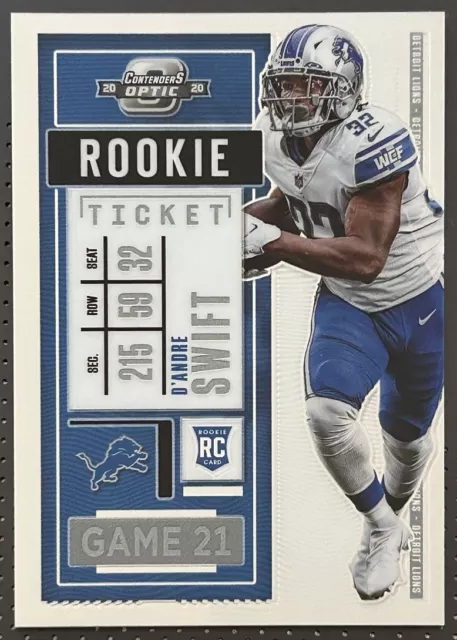 2020 Panini Contenders Optic Rookie Ticket D'Andre Swift Rookie Detroit Lions