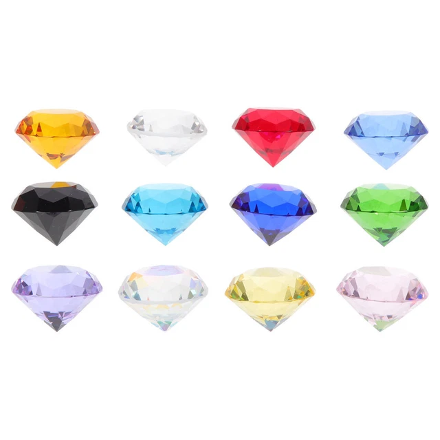 12 piezas Relleno de jarrón Decoración Juguete Diamante Artificial Mesa de Boda Dispersión