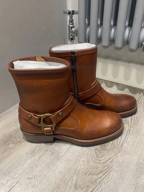 BELSTAFF WOMENS LEATHER Boots Hard Rider Brown 5UK EU38 RRP 425