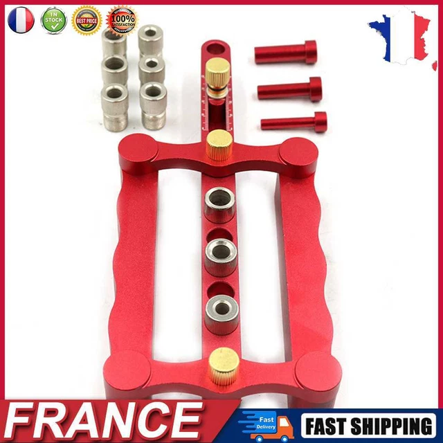 Self Centering Drill Guide Scriber Pocket Hole Dowel Jig Kit Woodworking Locator