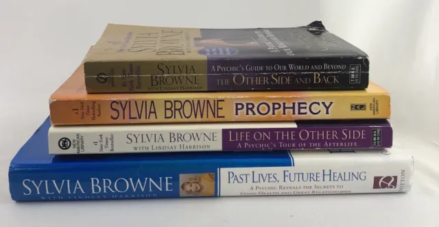 Sylvia Browne 4 Books Past Lives Prophecy The Other Side & Life On Other Side