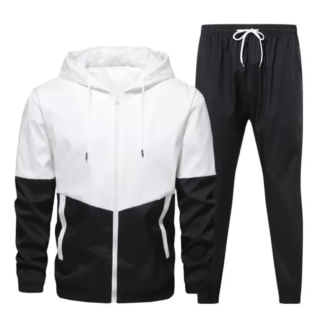 Mens Sports Jacket Tracksuit Sets Sweatsuits 2 Piece Casual Pants Jogging Suits