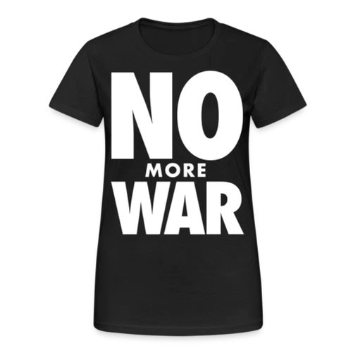 Donna Parte Superiore Donne No More Guerra Manica Corta T-Shirt Cotone Girocollo