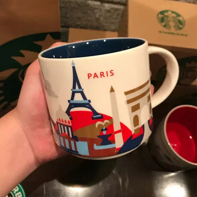 New Starbucks French Paris Cities "You Are Here" Collection 414ml Coffee Mug YAH