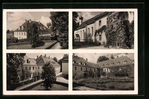 AK Erding, Hl. Blut, Staatl. Oberreal-Schule, Mädchen- Mittelschule 1951