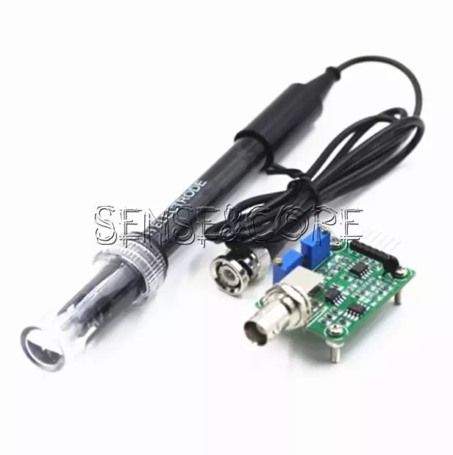 Liquid PH 0-14 Value Detect Sensor Module + PH Electrode Probe BNC for Arduino 3