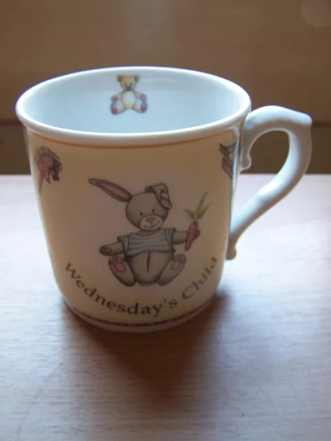 Royal Worcester Days of the Week Mug Wednesdays Child Jenny Barnard Rabbit