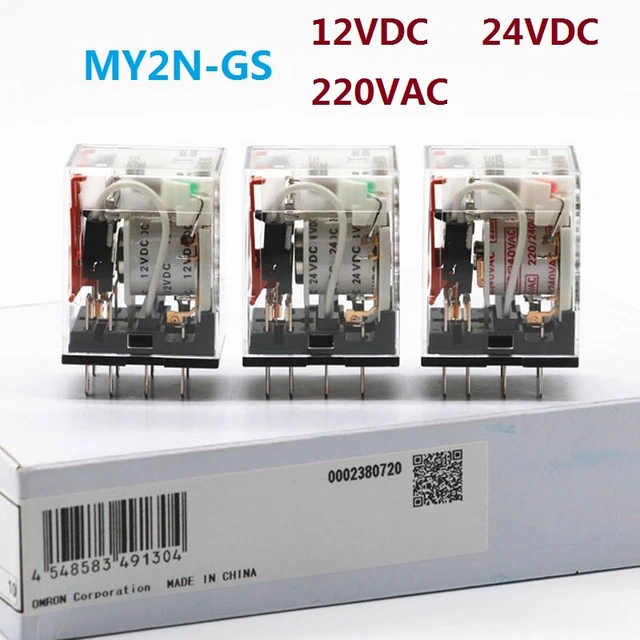 OMRON RELAY MY2N-GS-12VDC MY2N-GS-24VDC MY2N-GS-220VAC 5A 8Pins Power ...
