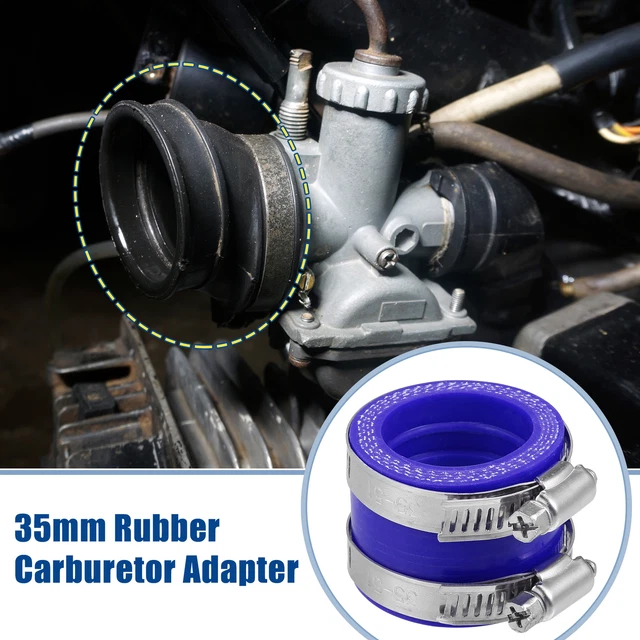35mm ID Blue Carburetor Adapter Inlet Intake Pipe Manifold Boot Interface