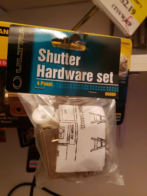 4 Panel Shutter Window Hardware Set  Brass #298