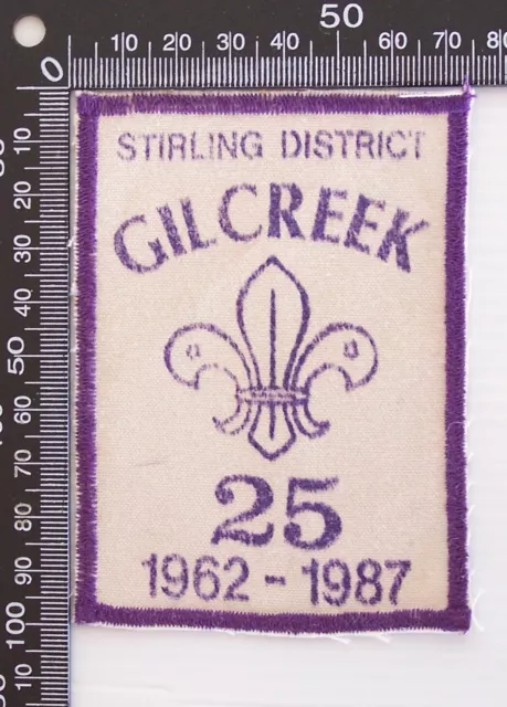 Vintage 1987 Stirling District Boy Scouts Australia Patch Cloth Sew-On Badge