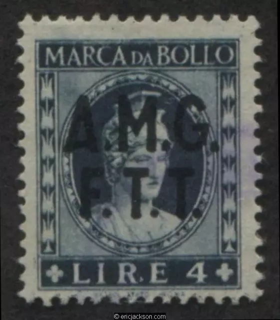 AMG Trieste Fiscal Revenue Stamp, FTT F24 used, F-VF