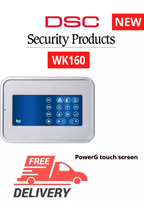 DSC WK160 2-way wireless PowerG touch screen keyprox for the WP8010 and WP8030