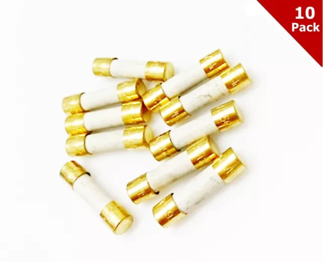 10x T6,3A 250V Träge 5x20mm SPT Keramik Sicherung Fuse Vergold.# 715562