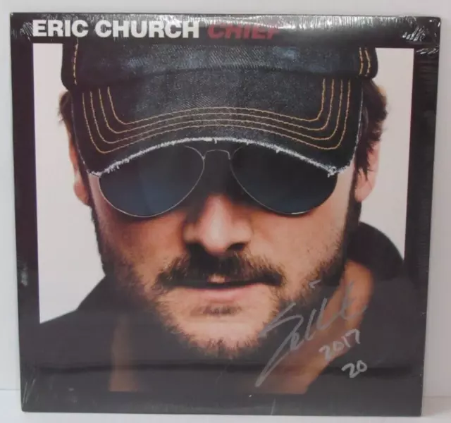 Eric Church CHIEF VINYL RECORD AUTOGRAPHED HAND SIGNED JSA COA