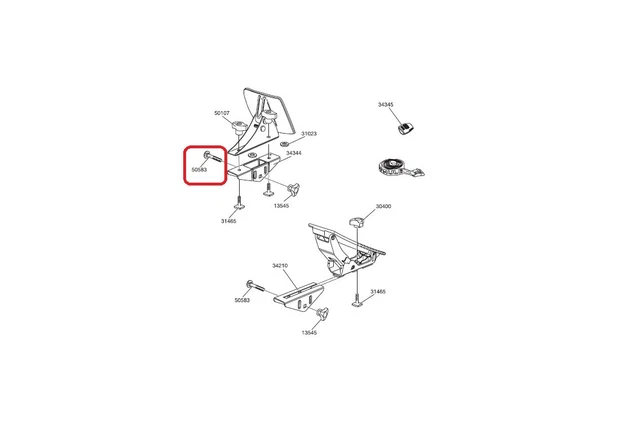 Thule Carriage Bolt M8x55mm per Hydroglide Kayak Carrier 50583