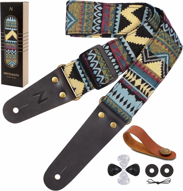 Tracolla Per Chitarra In Neoprene LEKATO - Imbottita, Con Plettri E Chiusure, Regolabile 115-140cm - Foto 5