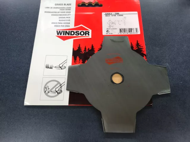 Windsor 4 Tooth Brushcutter Blade for Stihl, Husqvarna, RedMax & Echo Trimmers