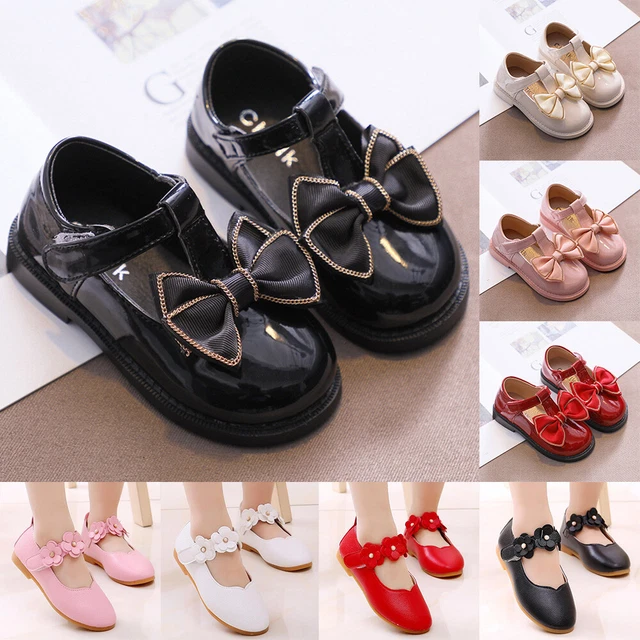 Girls Flower Crystal Princess Shoes Toddler Infant Kid Party Wedding Dance Shoes