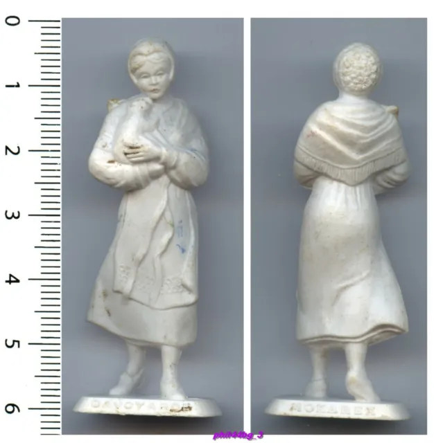 Figurine plastique blanc MOKAREX provinces - femme : la SAVOYARDE