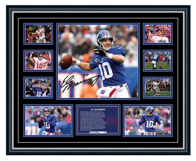 Eli Manning New York Giants Nfl Signed Framed Limited Edition Memorabilia